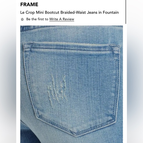 FRAME
Le Crop Mini Bootcut Braided-waist Jeans In Fountain - Picture 8 of 8